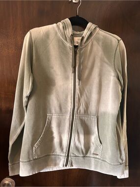 Billabong Olive Green Zip Sherpa Hoodie